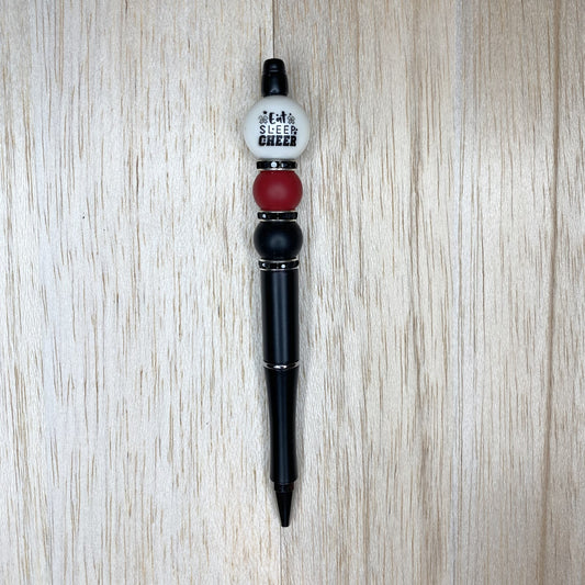 Eat Sleep Cheer Red & Black Pen